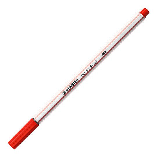 Pennarello Premium con punta a pennello - STABILO Pen 68 brush - Rosso Carminio (25576441)