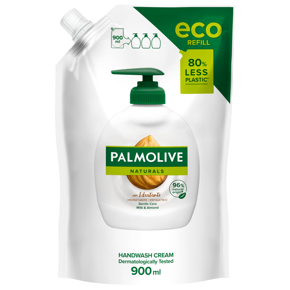 Palmolive - Ricarica Sapone Liquido Mani Naturals Latte e Mandorla - 900ml (25568288)