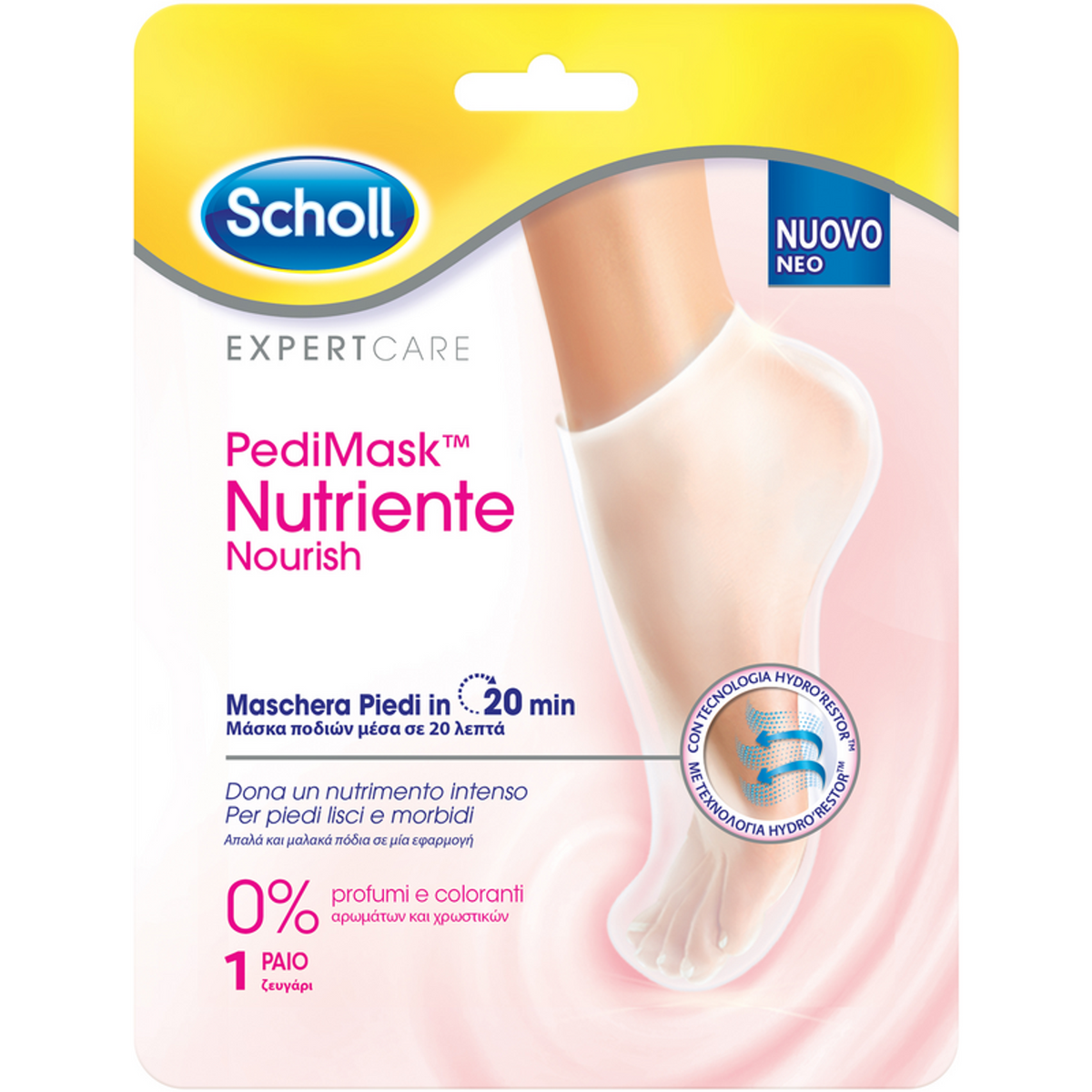SCHOLL - Maschera Piedi Nutriente 0% Profumi e Coloranti - 1 Paio (25591041)