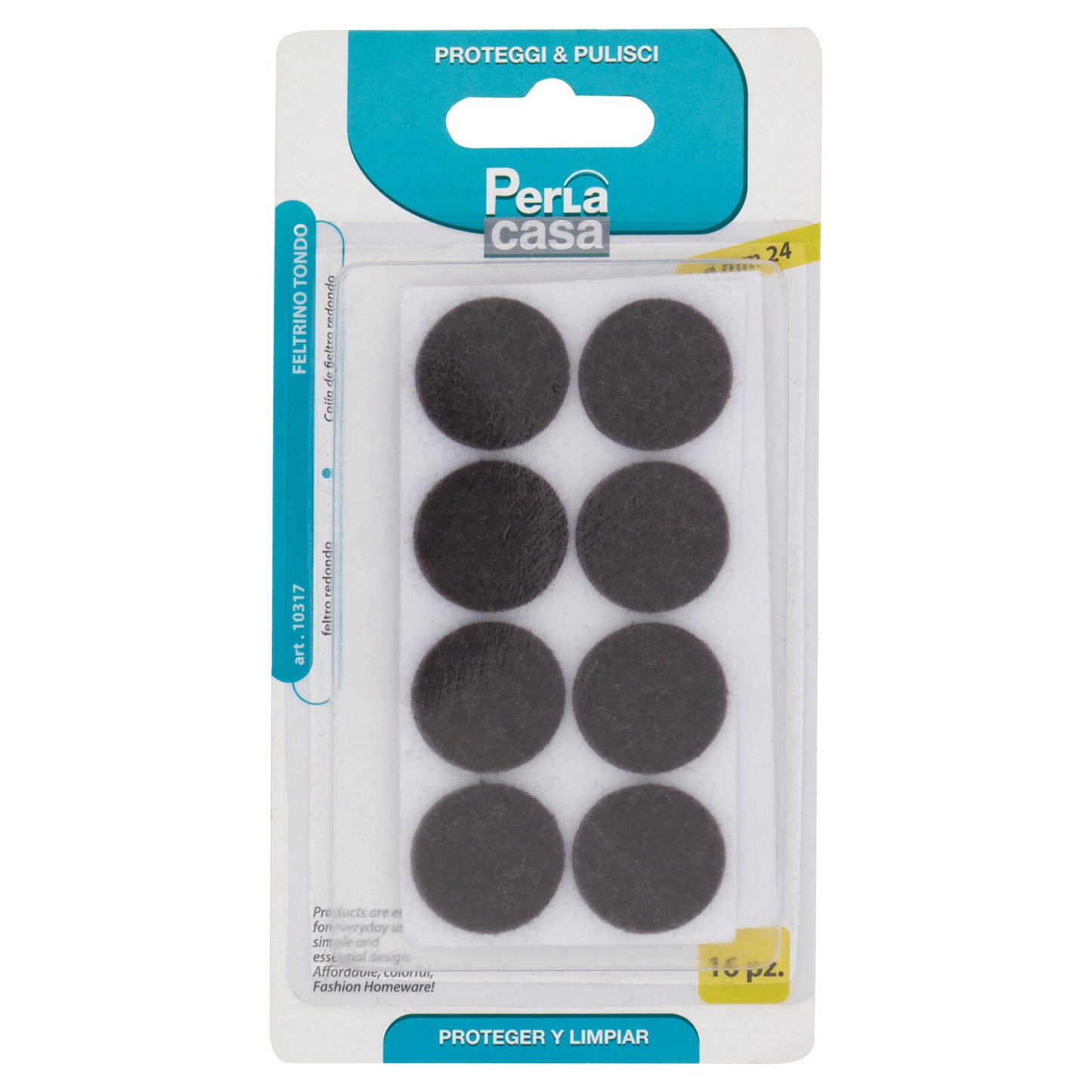 PerLa casa Proteggi & Pulisci Feltrino Tondo ø mm 24 16 pz (25578107)