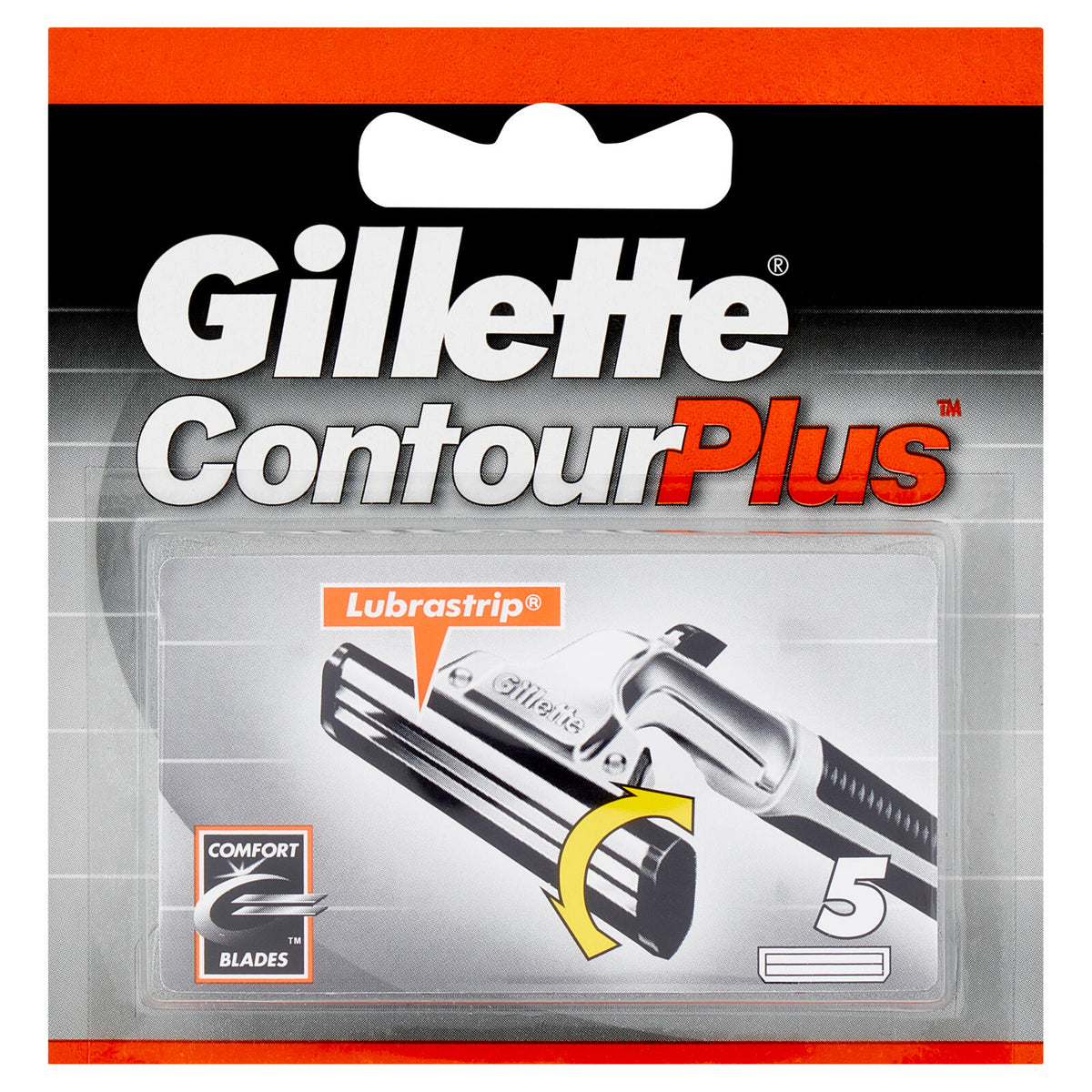 Gillette Lamette di Ricambio per Rasoio da Uomo Contour Plus, 5 Ricariche (25530538)