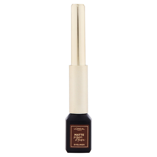 L'Oréal Paris Eyeliner Matte Signature, Pennellino in Feltro, Finish Extra Matte, Marrone (25531837)