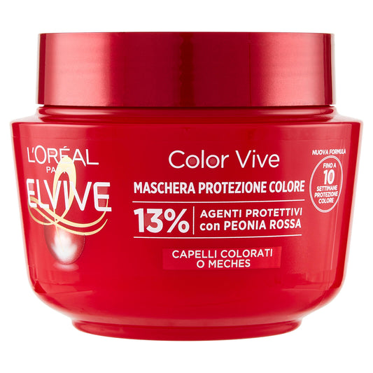L'Oréal Paris Maschera Capelli Elvive Color Vive, Per Capelli Colorati o con Mèches, 300 ml (25531962)