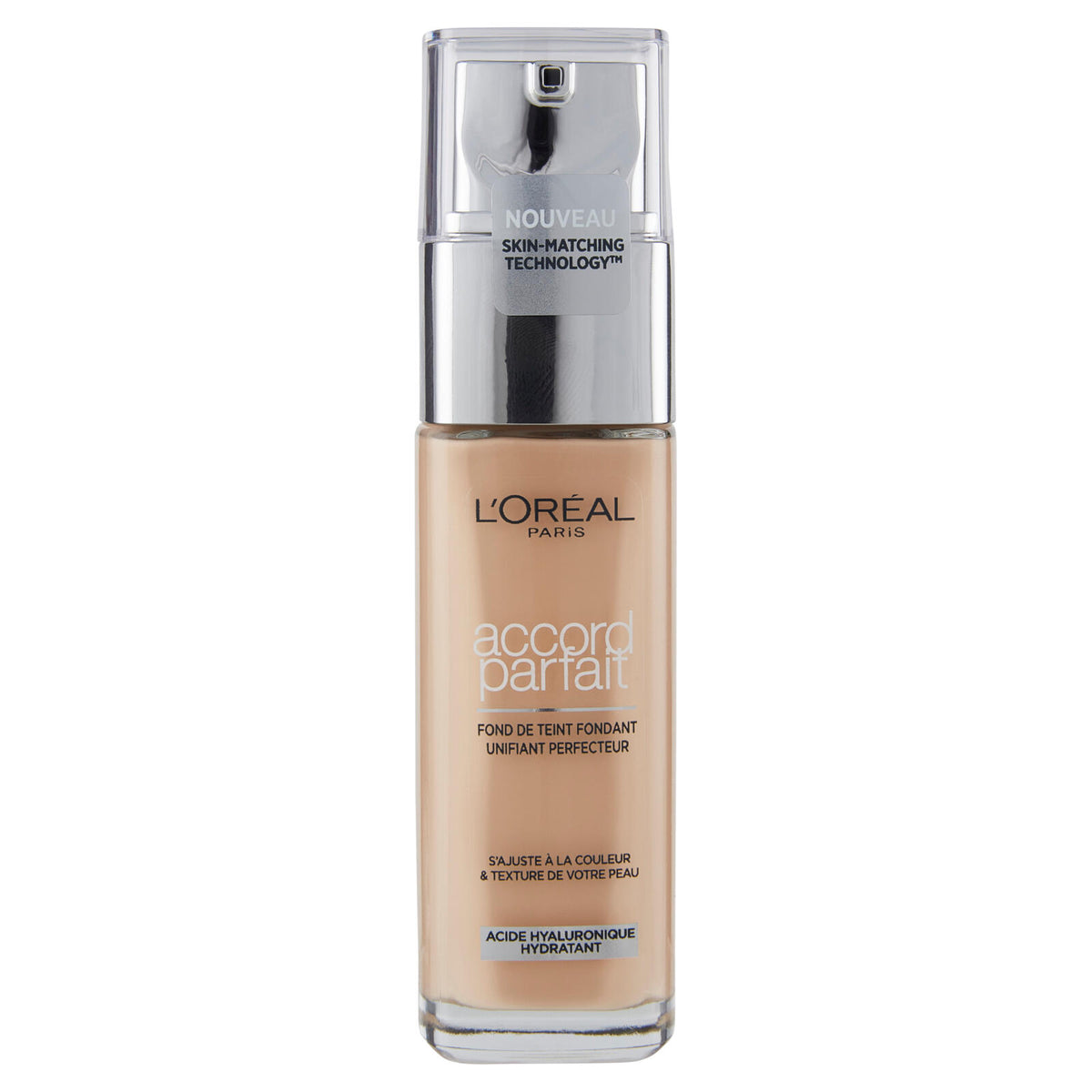 L'Oréal Paris Accord Parfait, Fondotinta Liquido con Acido Ialuronico, 2.D/2.W Amande Doré, 30 ml (25531669)