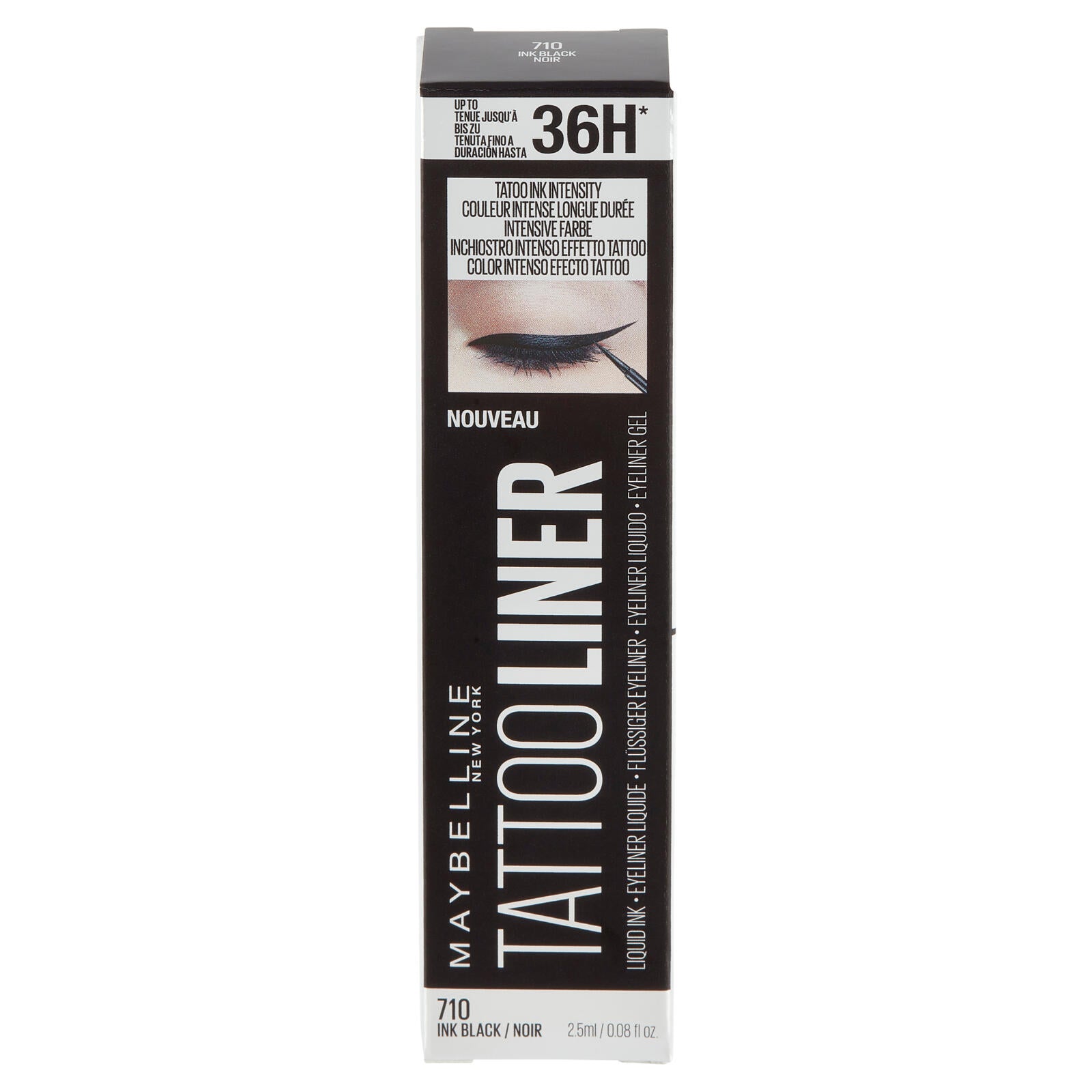 Maybelline New York Eyeliner Tattoo Liner Liquid Ink, A Lunga Tenuta, Nero (25558771)