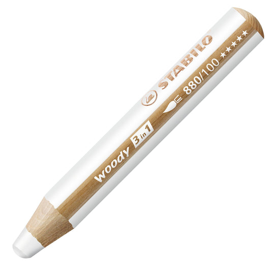 Matita colorata Multi-Funzione - STABILO woody 3 in 1 - Bianco (25540788)
