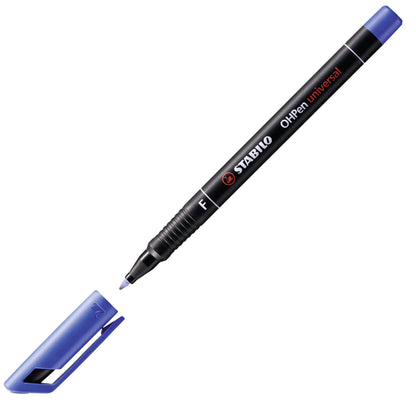 Marcatore - STABILO OHPen universal Permanente - Tratto Fine (0,7 mm) - Blu (25534178)