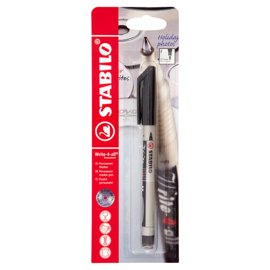 STABILO Write-4-all marcatore permanente nero - blister da 1 pz. (25608389)