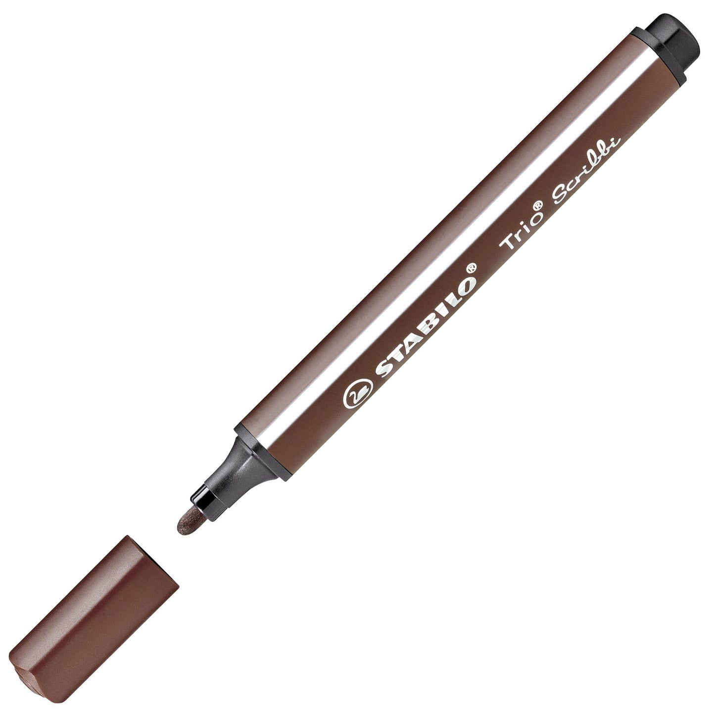 Pennarello triangolare con punta ammortizzata - STABILO Trio Scribbi - Marrone (25577819)