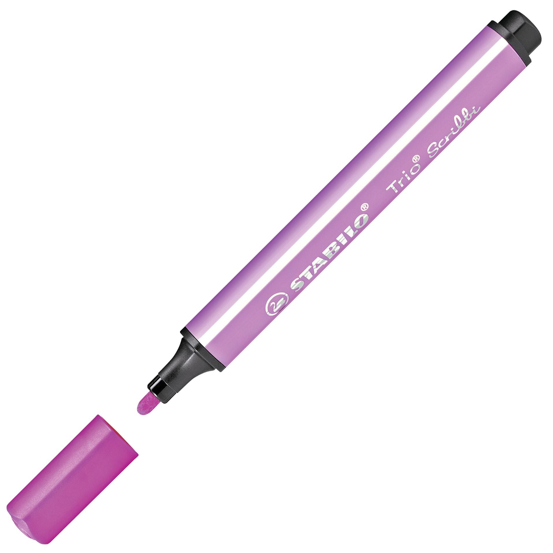 Pennarello triangolare con punta ammortizzata - STABILO Trio Scribbi - Rosa (25577972)