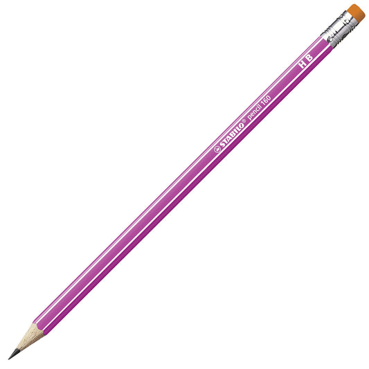 Matita in grafite - STABILO Pencil 160 con gommino - Rosa - Gradazione HB (25545201)