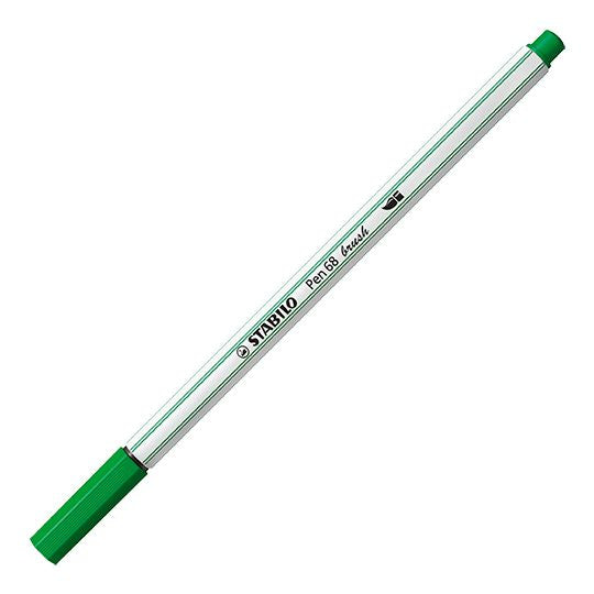 Pennarello Premium con punta a pennello - STABILO Pen 68 brush - Verde (25576665)