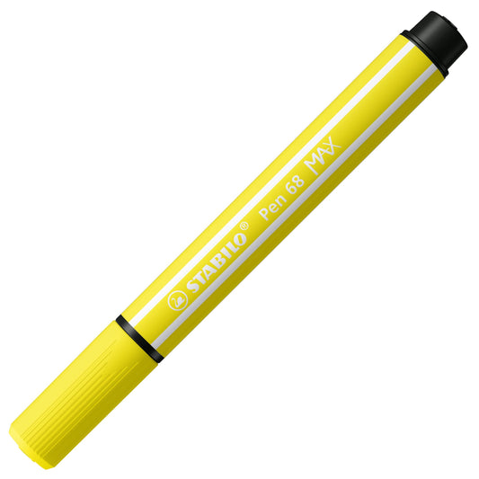 Pennarello Premium a tratto doppio (1 + 5 mm) - STABILO Pen 68 MAX - Giallo Limone (25575145)
