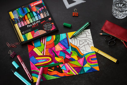 Pennarello Premium a tratto doppio (1 + 5 mm) - STABILO Pen 68 MAX - Verde Smeraldo (25575474)