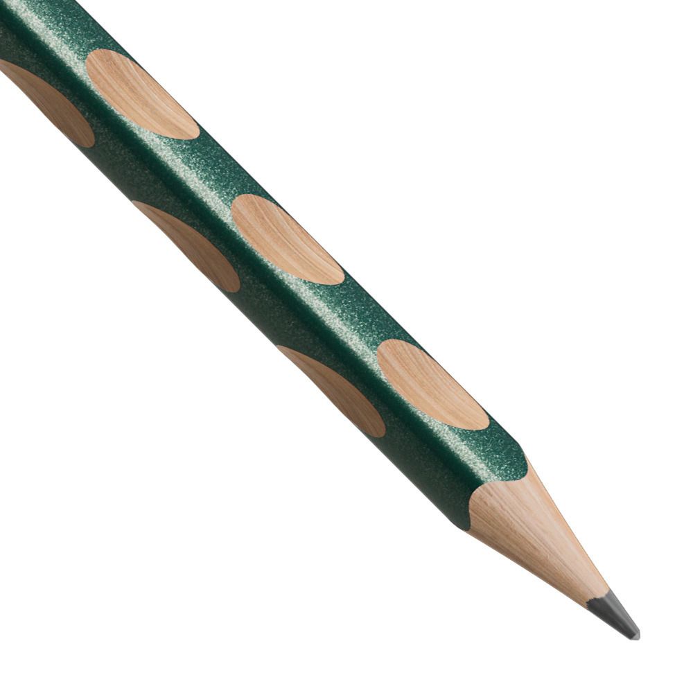 Matita Ergonomica triangolare Sottile - STABILO EASYgraph S Metallic per Mancini in Verde metallizzato - Gradazione HB (25545162)
