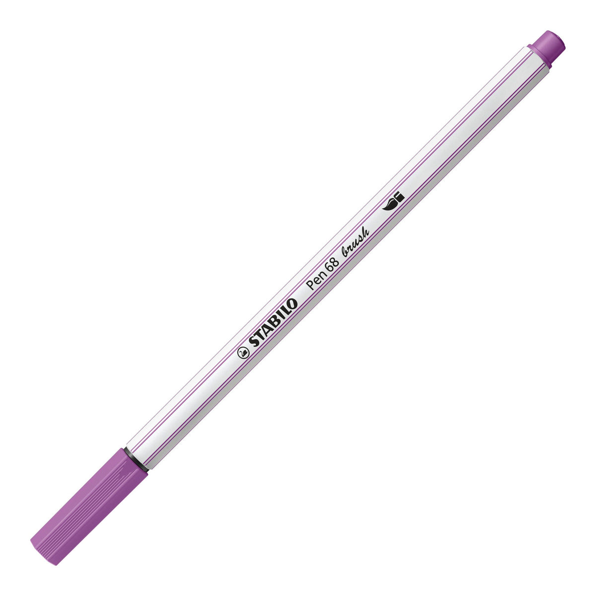 Pennarello Premium con punta a pennello - STABILO Pen 68 brush - Prugna (25576299)