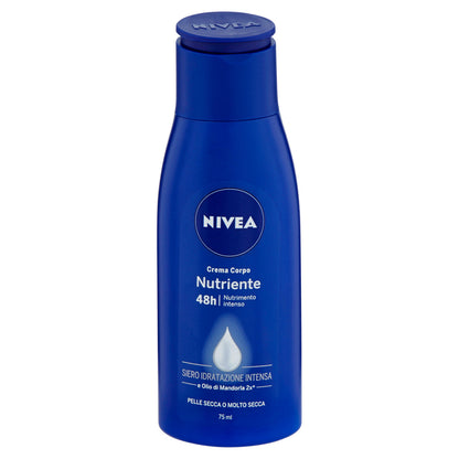 Nivea Crema Corpo Nutriente 48 h Siero Idratazione Intensa e Olio di Mandorla 75 ml (25563400)