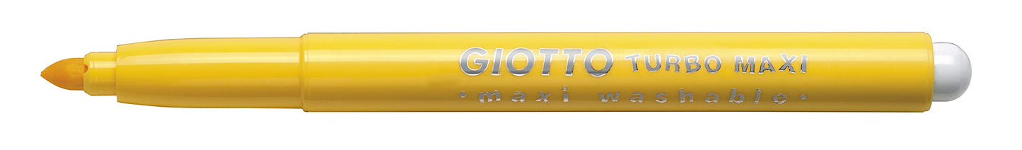 GIOTTO Turbo Maxi - Astuccio Da 24 Pennarelli A Punta Larga, 5 mm, Super Lavabili (25530682)