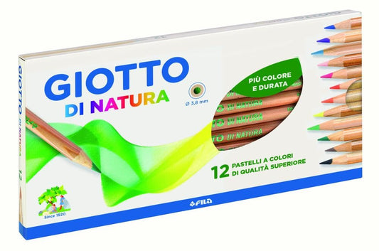 Giotto 240600 - Astuccio di Natura 12 Pastelli Colorati (25530645)