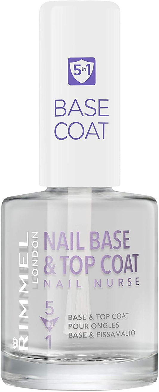 Smalto Rimmel London  - Nail Base e Top Coat - Trasparente 5 in 1  (25605612)
