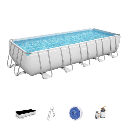 Bestway 5612B Piscina Fuori Terra Power Steel Power Rettangolare da 640x274x132 cm (25519911)