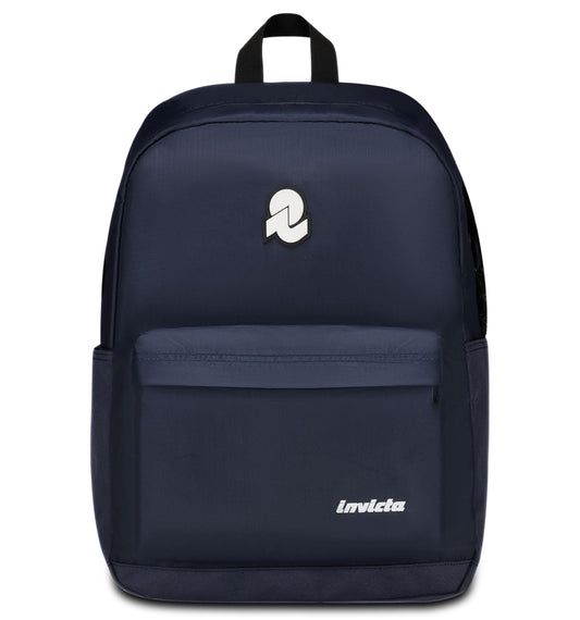 Invicta Zaino Scuola Carlson Plain, Blu, Zaino Mono Scomparto Con Tasca Porta PC o Tablet e Tasca Porta Borraccia, Zaino Superiori, Università e Viaggio, Unisex (25615164)