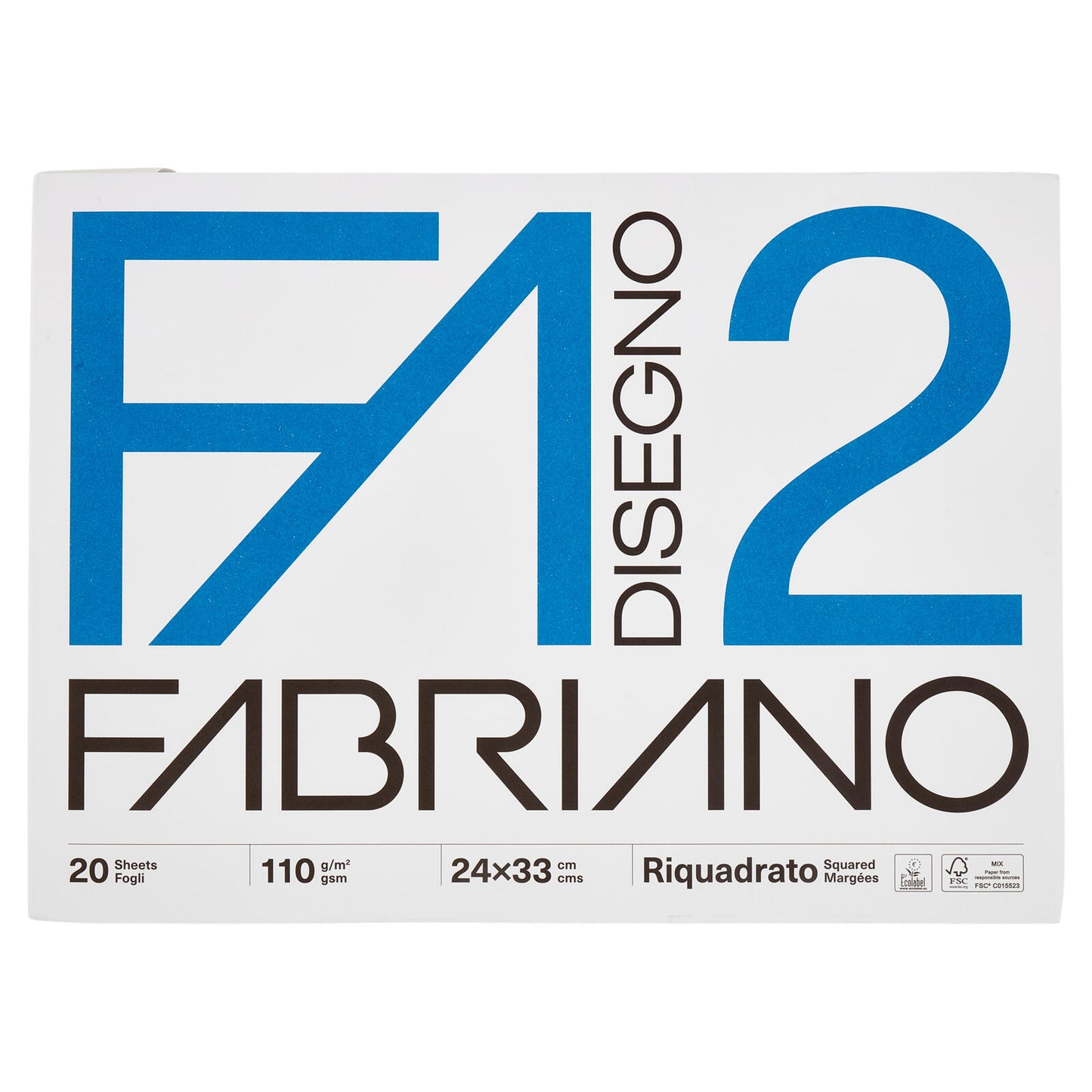 Fabriano Disegno 2 110 g/m² 24x33 cm Riquadrato 20 Fogli (25528395)