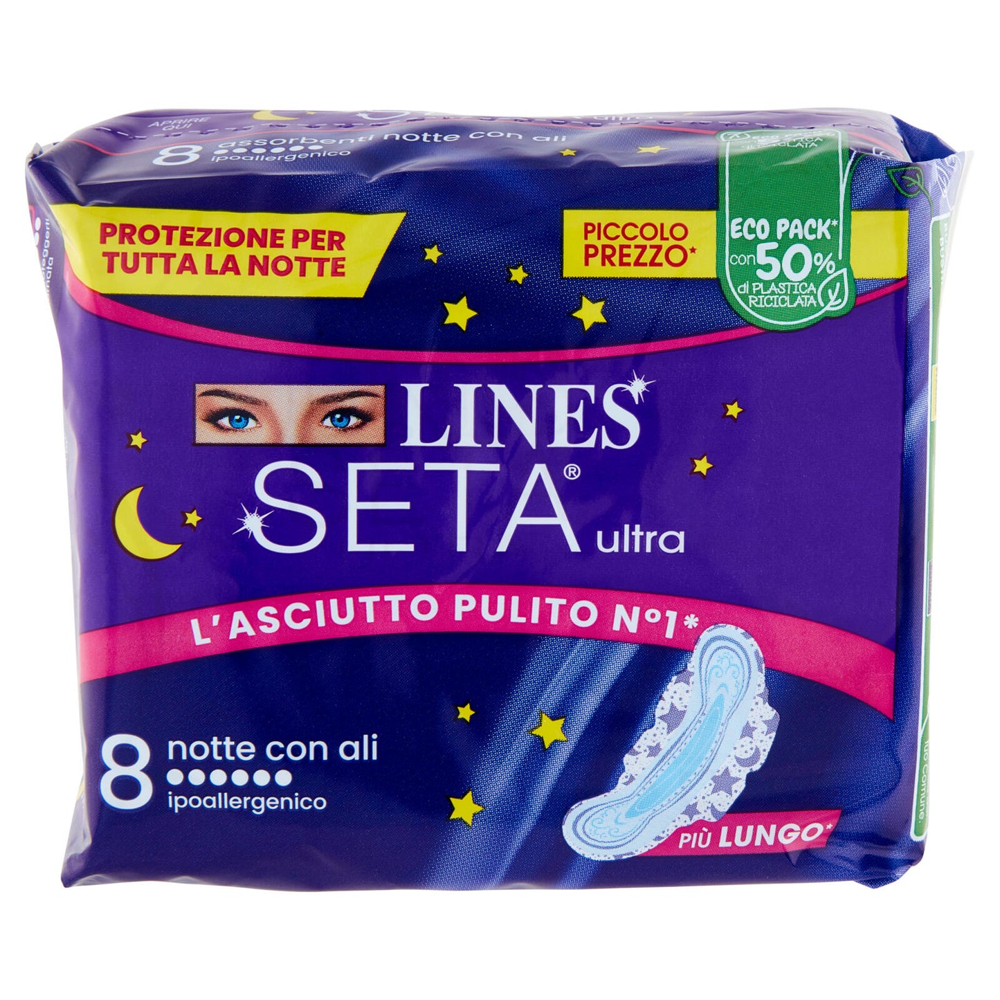 Lines Seta ultra notte con ali 8 pz (25533796)