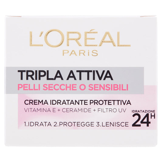 L'Oréal Paris Tripla Attiva Pelli Secche o Sensibili Crema idratante protettiva 50 ml (25532288)