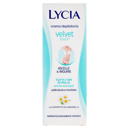Lycia velvet touch crema depilatoria Ascelle & Inguine Tutti i Tipi di Pelle anche sensibili 100 ml (25534016)