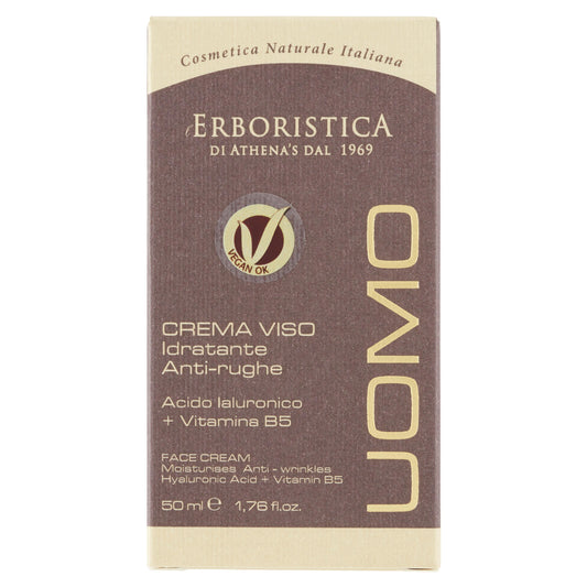 l'Erboristica Uomo Crema Viso Idratante Anti-rughe Acido Ialuronico + Vitamina B5 50 ml (25531536)