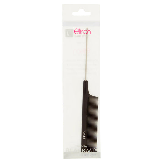 elison Hair Stylist Professional Hair Comb Pettine con coda in metallo Blackmix (25526102)