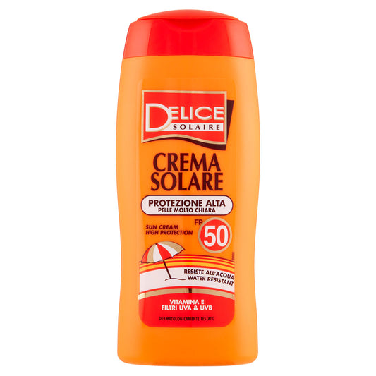 Delice Solaire Crema Solare Protezione Alta Pelle Molto Chiara FP 50 250 ml (25525035)