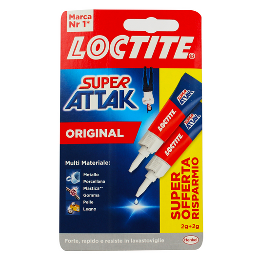 Loctite - Super Attak Original - 2 Tubetti da 2 Grammi (25533870)