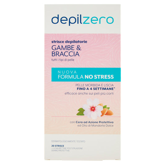 depilzero strisce depilatorie Gambe & Braccia 20 Strisce + 4 Salviettine (25525154)