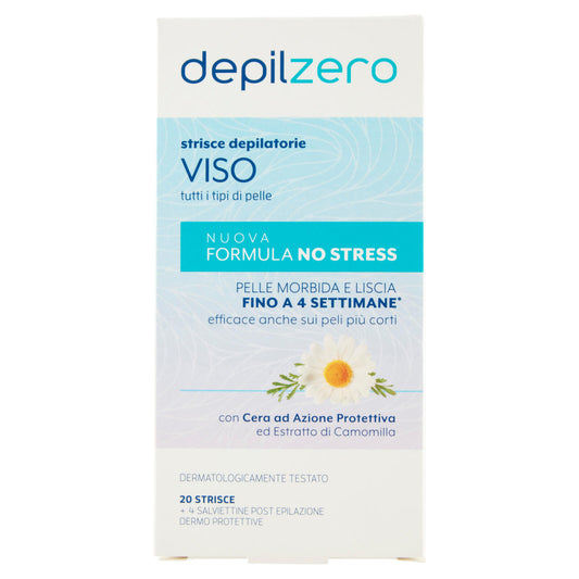 depilzero strisce depilatorie Viso 20 Strisce + 4 Salviettine (25525156)