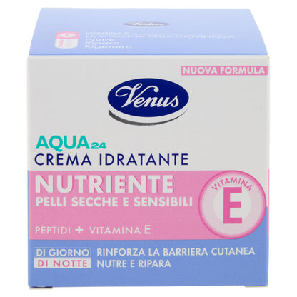 Venus Aqua 24 Crema Idratante Nutriente Pelli Secche e Sensibili 50 mL (25613373)