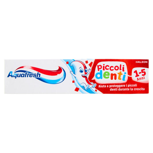 Aquafresh Piccoli Denti dentifricio igiene orale bambini 1-5 anni protegge dalle carie menta 50 ml (25519306)