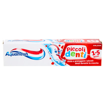 Aquafresh Piccoli Denti dentifricio igiene orale bambini 1-5 anni protegge dalle carie menta 50 ml (25519307)