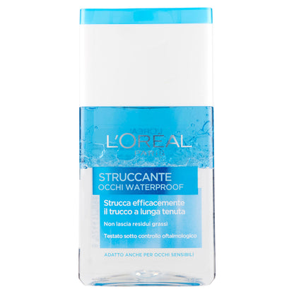 L'Oréal Paris Struccante occhi waterproof, strucca efficacemente il trucco a lunga tenuta, 125 ml (25532194)