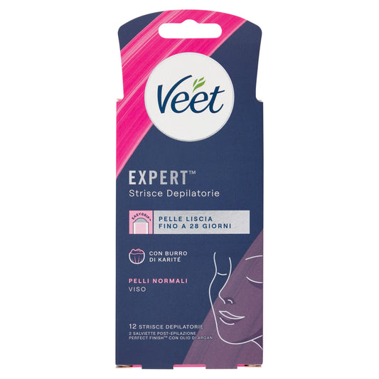 Veet Expert Strisce Viso Pelli Normali, 12 strisce (25613321)
