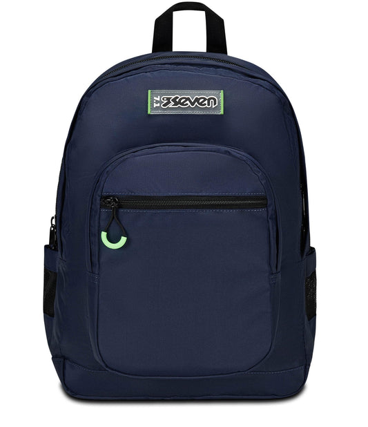 SEVEN Zaino Scuola Freethink, Blu, Unisex, Zaino Doppio Scomparto Con Supporto USB, Tasca Porta PC o Tablet e Tasca Porta Borraccia, Zaino Medie e Superiori (25600971)