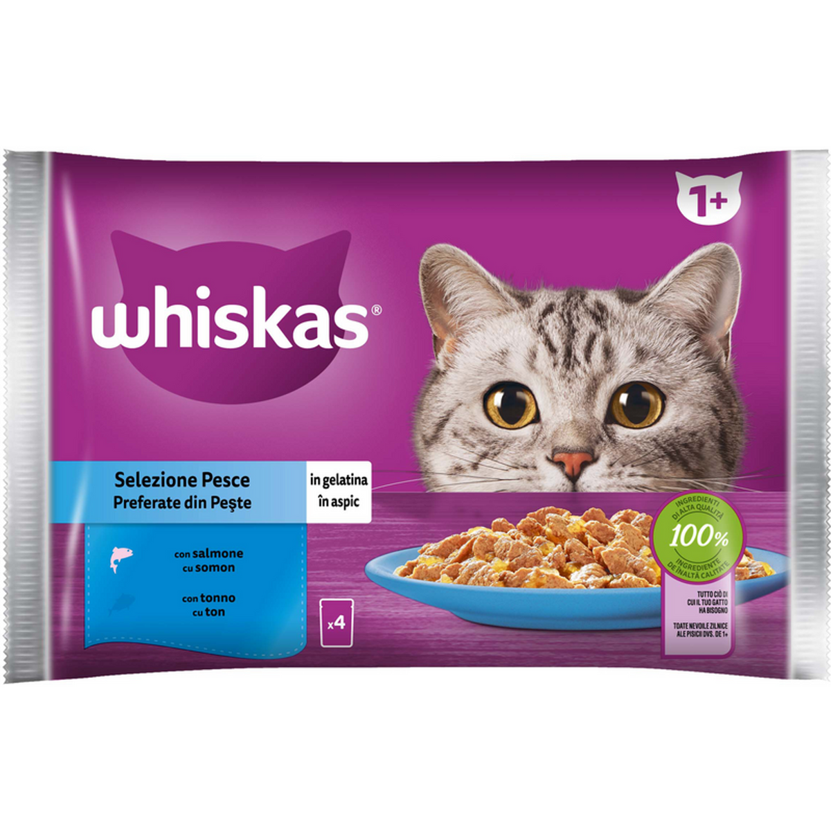Whiskas - Core 1+ Selezione Pesce - Busta 4x85gr (25613668)