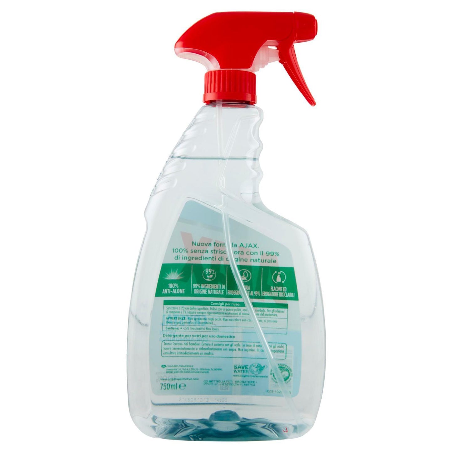 Ajax detersivo spray Crystal Vetri 100% Anti-Alone 750 ml (25519138)