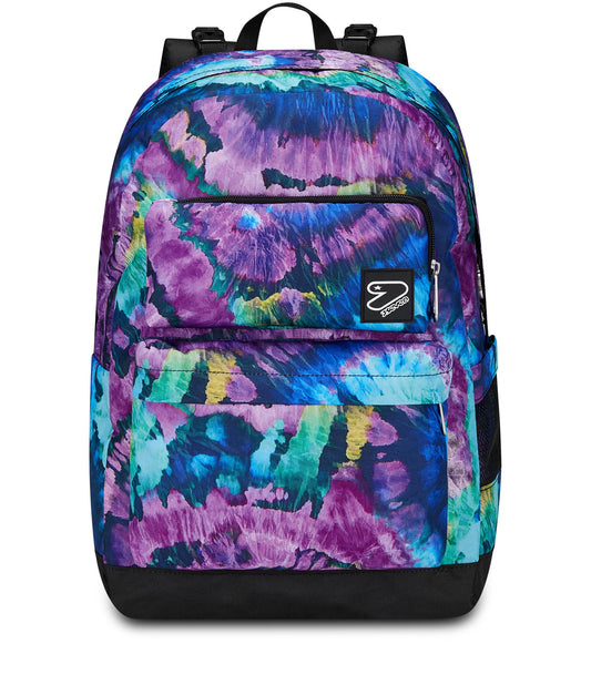 SEVEN Zaino Scuola Reversibile Pockets The Double, Viola Fucsia, Dyelight, Mono scomparto Multitasche, Con Auricolari Earphones Wireless Led, Tasca Borraccia e Markers, Zaino Medie Superiori, Ragazza (25602095)