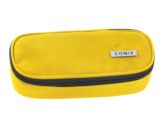 Comix - Astuccio Ovale Organizzato Citrus, Bambina e Bambino, con Cerniera e Tirazip - Astuccio Scuola con Vano Interno per Cancelleria e Spazio Portapenne, cm 22x9,5x7h (25523357)