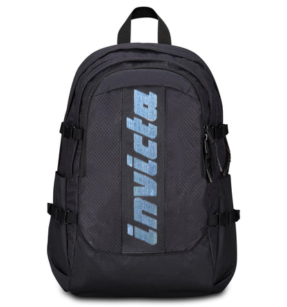 Invicta Zaino Ufficio Invict-Act Plus Fibra Ottica, Nero, Doppio Scomparto Con Tasca PC, Tasca Borraccia, Tasca Con Organizer, Cinghia Vita, Nastri Torace e Regolazione Volume, Zaino Viaggio (25615191)