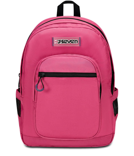 SEVEN Zaino Scuola Freethink, Fucsia, Unisex, Zaino Doppio Scomparto Con Supporto USB, Tasca Porta PC o Tablet e Tasca Porta Borraccia, Zaino Medie e Superiori (25601002)