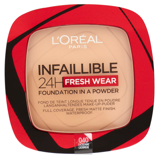 L'Oréal Paris Fondotinta compatto Infaillible 24H Fresh Wear, 40 Cachemire/Cashmere (25531852)